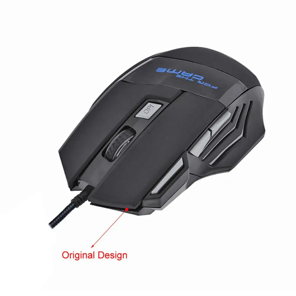 USB Wired Gaming Mouse 7 Button Backlit Ergonomic Mice 5500 DPI Backlight Adjustable Optical Mice for PC Gamer Computer Desktop