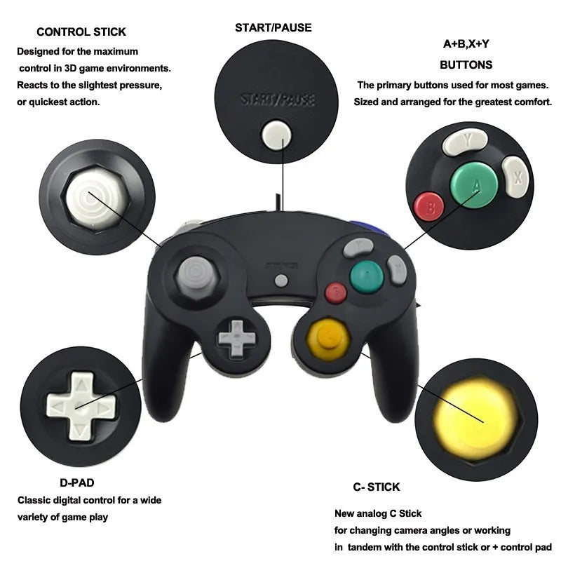 Compatible with NintendO Switch GC Wired Controller For Gamecube For NGC GC Controle Switch Gamepad  Controle
