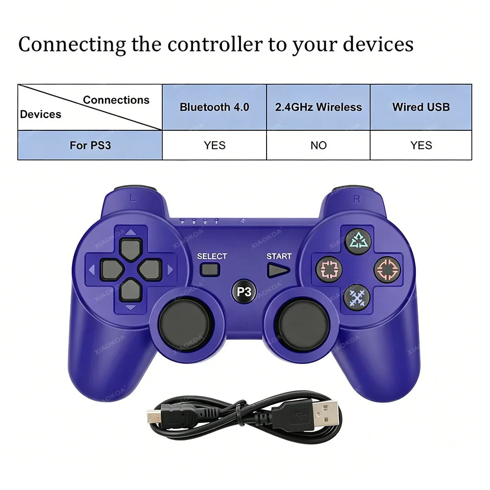 Bluetooth-Compatible Wireless Controller For PS3 Joystick Gamepad For PlayStation 3 Controle Accessories USB PC Game Controller