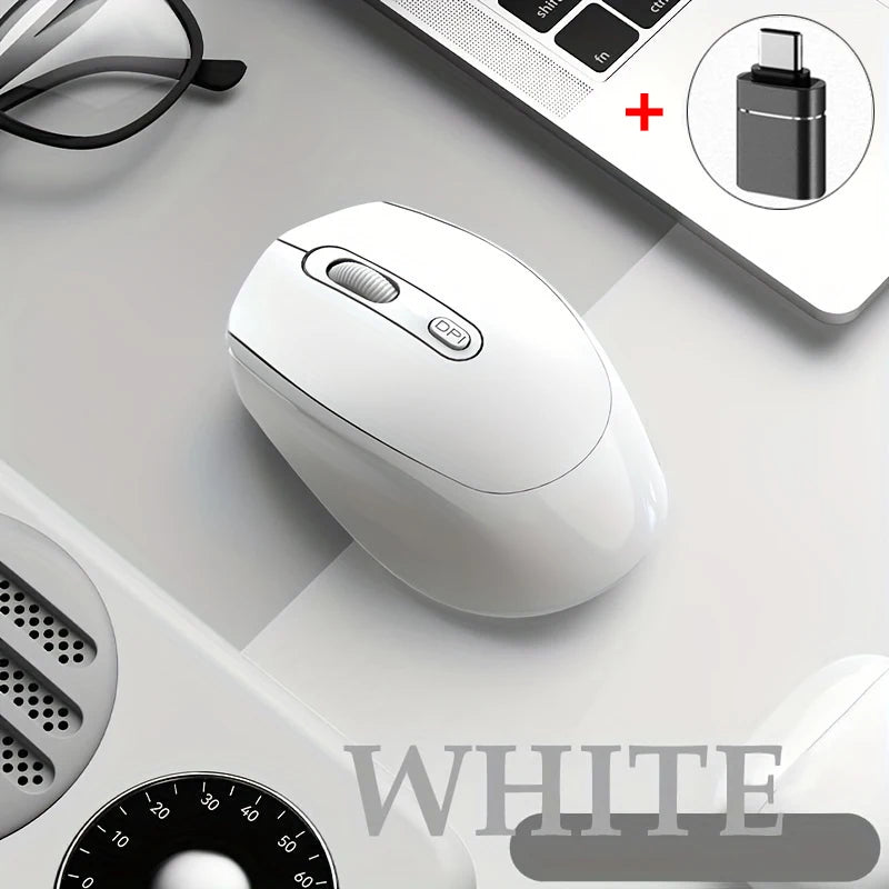 Bluetooth-compatible Wireless Mouse Ergonomic Computer Mouse PC Optical Mause with USB Receiver 2.4Ghz Wireless Mice For Laptop