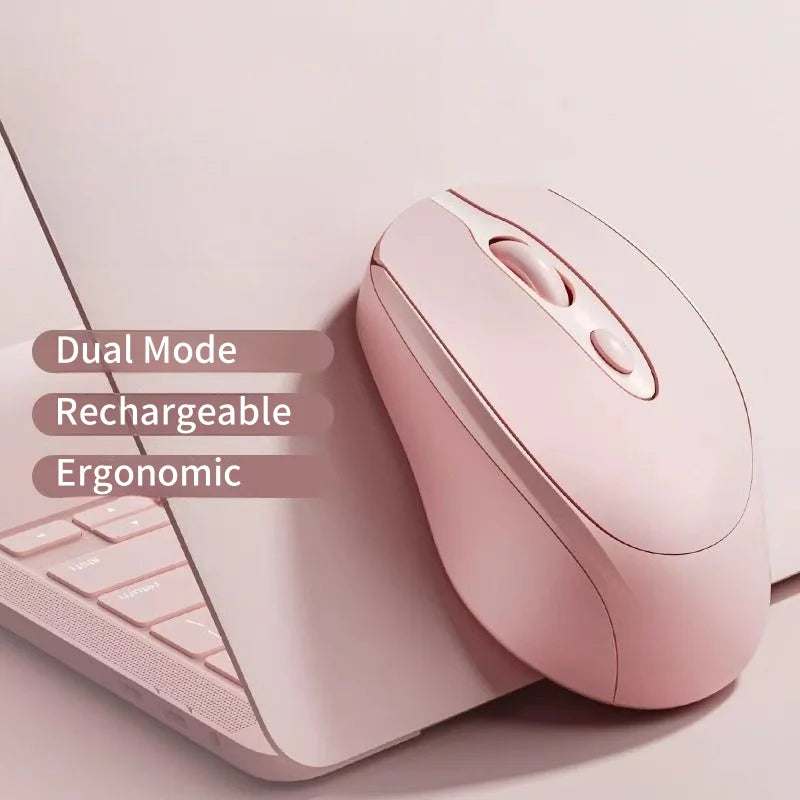 Rechargeable Wireless Computer Mouse 2.4G Bluetooth-Compatible...
